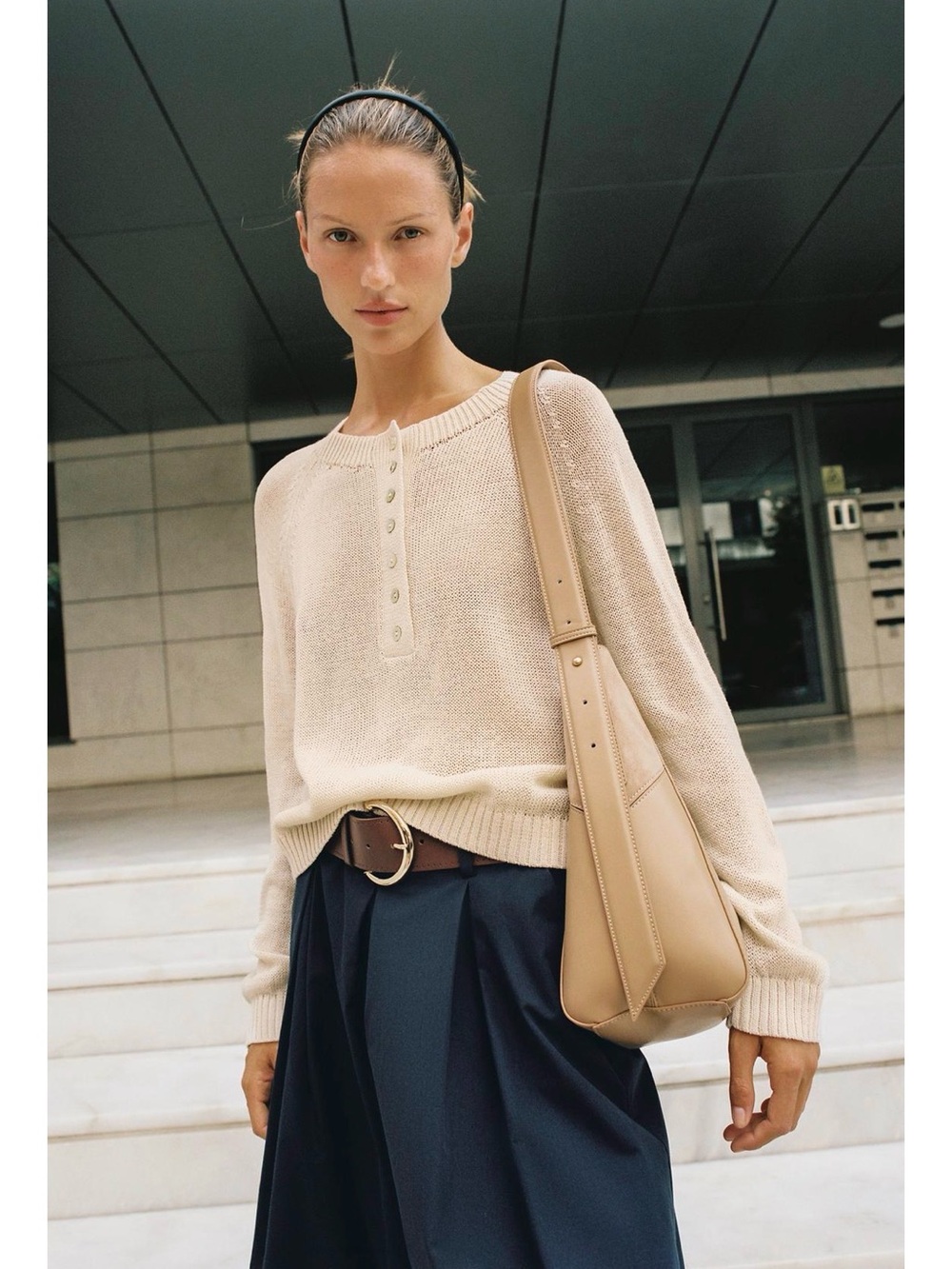 Zara button knit jumper.